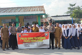  Police Go To School, Binmas Polres Tebing Tinggi Sosialisasi Ran Pijar di SMP YPN.